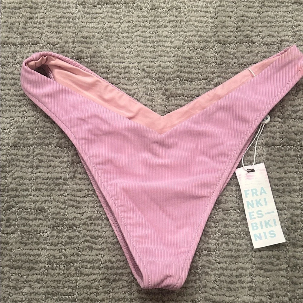 Frankie's Bikinis Light Pink Swim Bottom M